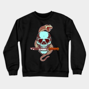 The Snake Behind the Skull Crewneck Sweatshirt